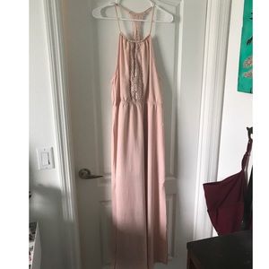 Blush Halter Top Maxi Dress
